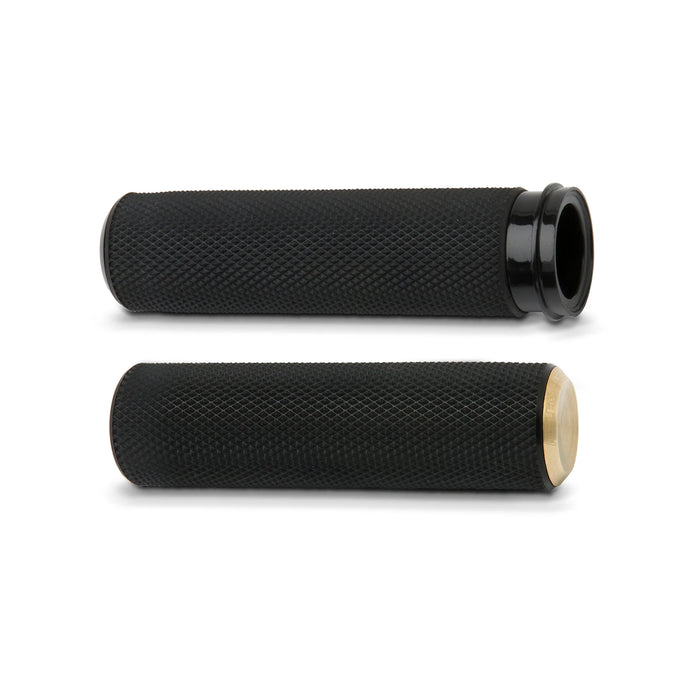 ARLEN NESS KNURLED GRIPS, BRASS - CABLE - 07-332