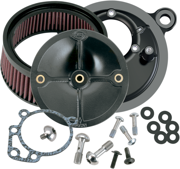 S&S CYCLE Stealth Air Cleaner Kit Without Cover For 1993-1999 HD® Big Twin Models With Stock CV Carb - 170-0100
