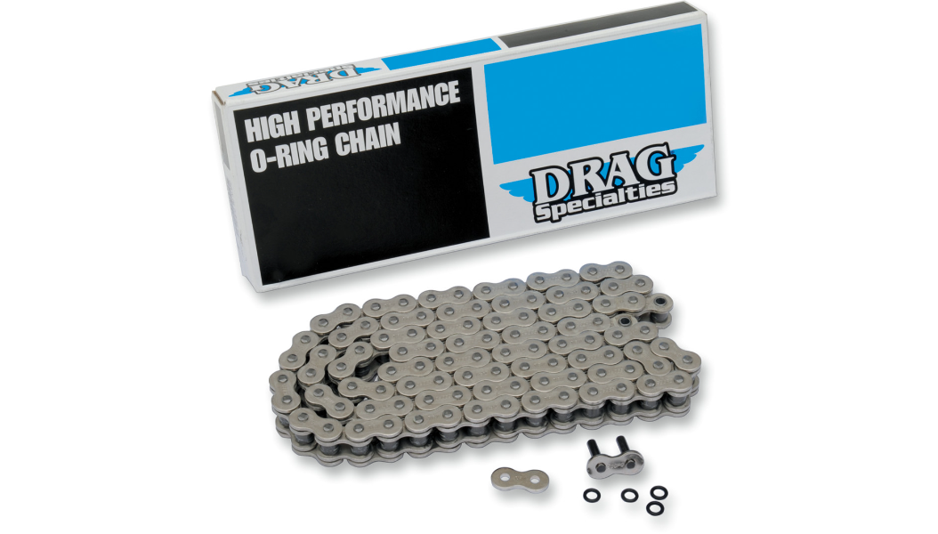DRAG SPECIALTIES 530 Series - O-Ring Chain - Chrome - Harley-Davidson 1936-1990 - 102 Links DS530POS102L