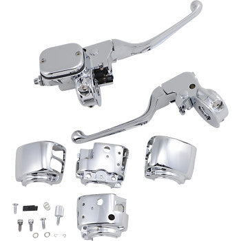 DRAG SPECIALTIES Handlebar Controls - 9/16" Master Cylinder Single Disc - Harley-Davidson '96-'11 - H07-0748A