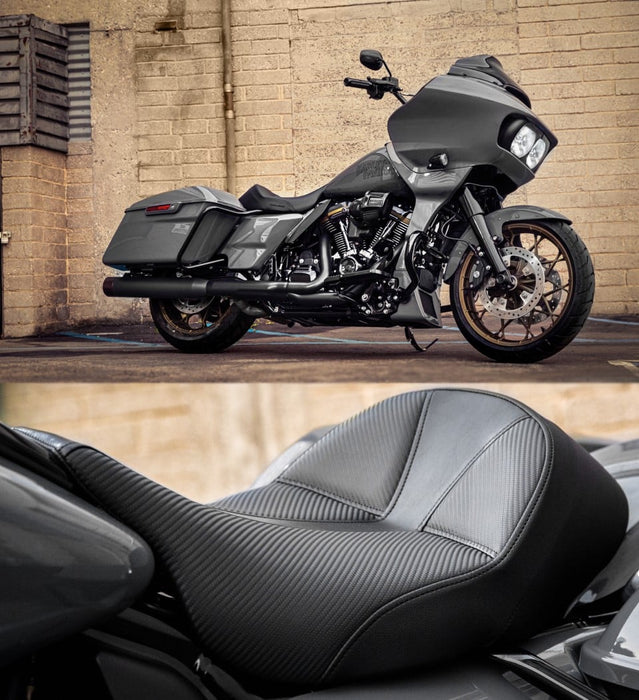 SADDLEMEN Dominator Solo Seat- FL '08-'23 HD Touring - Street/ Road/ Electra - 808-07B-0042L - PartsOutlet.com.au