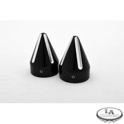 LA CHOPPERS AXLE CAPS-SPIKE CONTRAST CUT BLACK FOR HD - LA-7813-00B - PartsOutlet.com.au