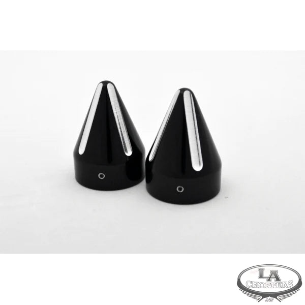LA CHOPPERS AXLE CAPS-SPIKE CONTRAST CUT BLACK FOR HD - LA-7813-00B - PartsOutlet.com.au