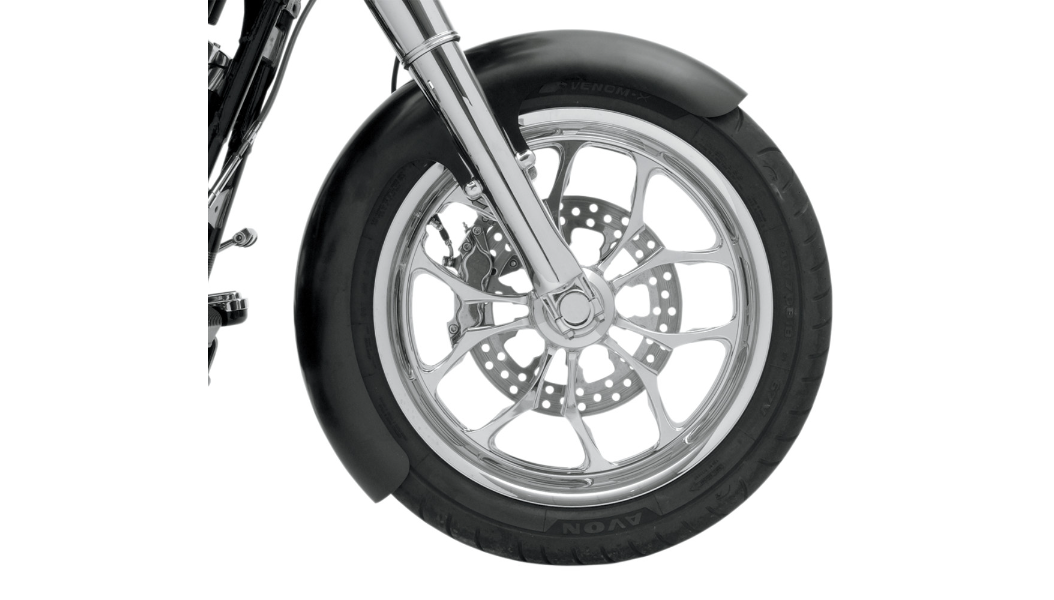 KLOCK WERKS Wrapper Fender Kit - Steel - Black - 21" - Harley-Davidson '84-'13 - KWF-01-0105