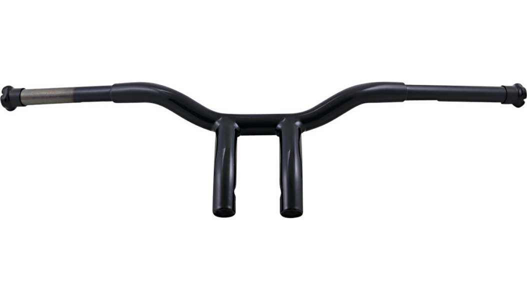 LA CHOPPERS Handlebar - Kage Fighter - One Piece - Bent - 8" - Black LA-7338-08B