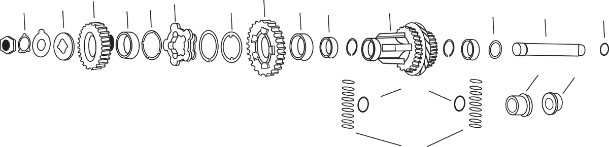 EASTERN MOTORCYCLE PARTS Countershaft Bushing - Clutch Side - Harley-Davidson '36-'76 - A-36048-36