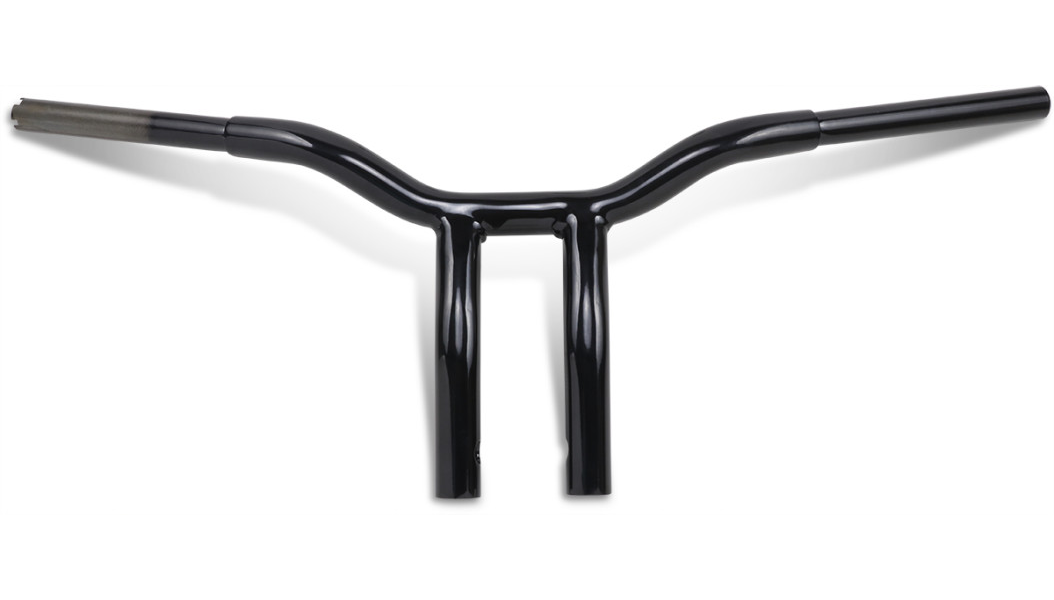 LA CHOPPERS Handlebar - Kage Fighter - One Piece - Bent - 8" - Black LA-7338-08B