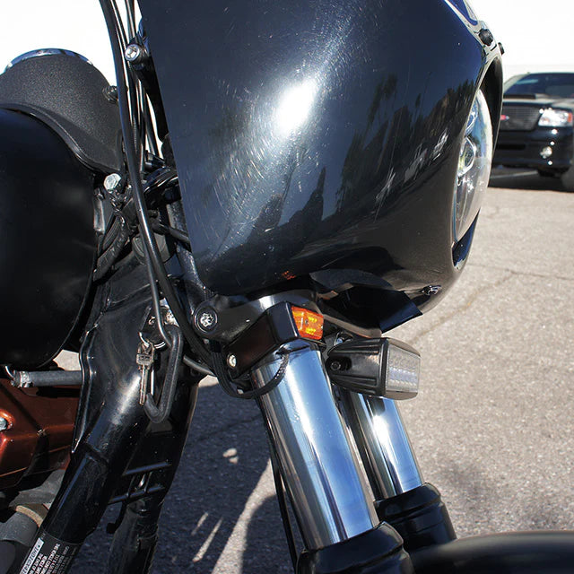 JOKER MACHINE LED Turn Signals - 49 mm - Black - Honda GL 2012-2017 - 05-302-1 - PartsOutlet.com.au