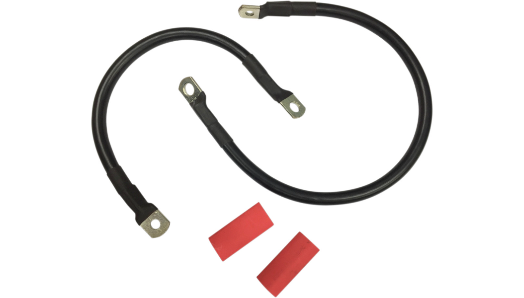 DRAG SPECIALTIES Black Battery Cable Set - '86-'03 XL E25-0091B-D3