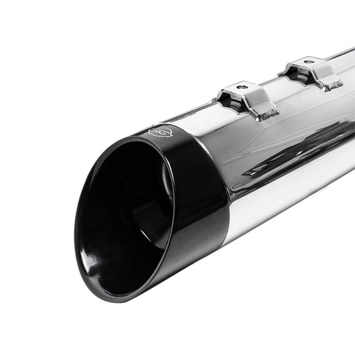 S&S CYCLE Chrome Mk45 Muffler with Black Cutlass End Cap for 1995-2016 Touring 550-1017 - PartsOutlet.com.au