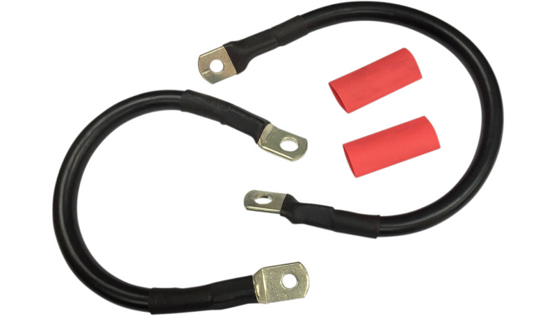 DRAG SPECIALTIES Black Battery Cable Set - '00-'08 ST E25-0091B-D1 - PartsOutlet.com.au