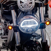 JOKER MACHINE LED Turn Signals - Black with Amber LEDs 05-250-AB - PartsOutlet.com.au