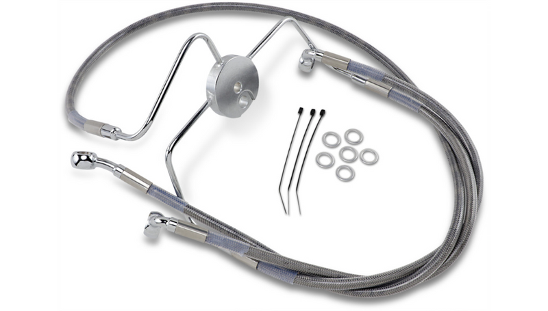 DRAG SPECIALTIES Brake Line - Front - +10" - Stainless Steel - Road King '94-'06 - 644410-10