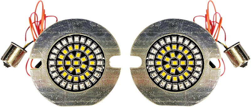 CUSTOM DYNAMICS Flat Rear Turn Signal - 1156 - Amber Lens GEN-4-AR2-1156T