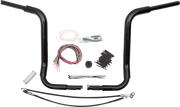 FAT BAGGERS INC. 1-1/2" EZ Install Rounded Top Handlebar Kit - 16" - Black 809416-B