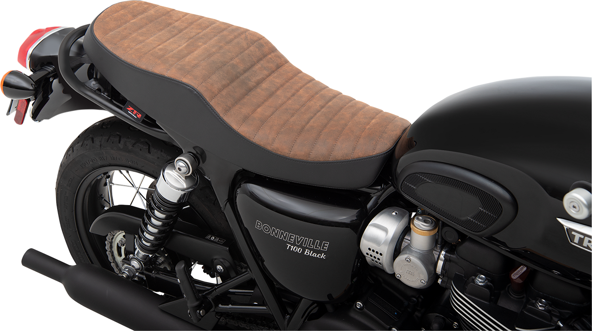 Z1R Retro Seat - Classic - Triumph '01-'17 - Brown/Black 0810-2224 - PartsOutlet.com.au