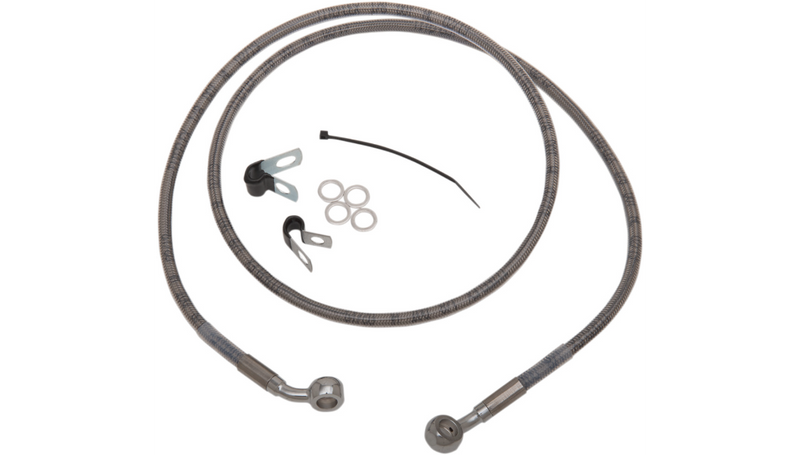 DRAG SPECIALTIES Brake Line - Front - +8" - Stainless Steel - '04-'12 XL - 660310-8