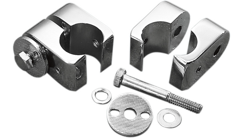 DRAG SPECIALTIES Universal Engine Guard Clamps - Chrome - 1" - 720218-SC2