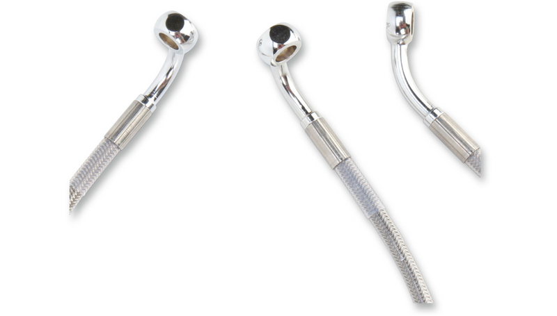 DRAG SPECIALTIES Brake Line - Front - +10" - Stainless Steel - FL Touring '96-'07 - 660411-10