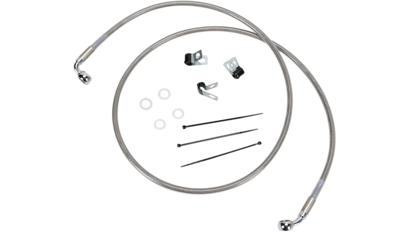 DRAG SPECIALTIES Brake Line - Front - 6" - Stainless Steel - Softail '00-'07 - 660214-6