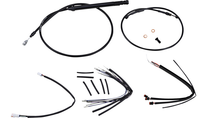BURLY BRAND Control Kit - 18" Gorilla Handlebars - Black - Softail '18-'24 - B30-1242