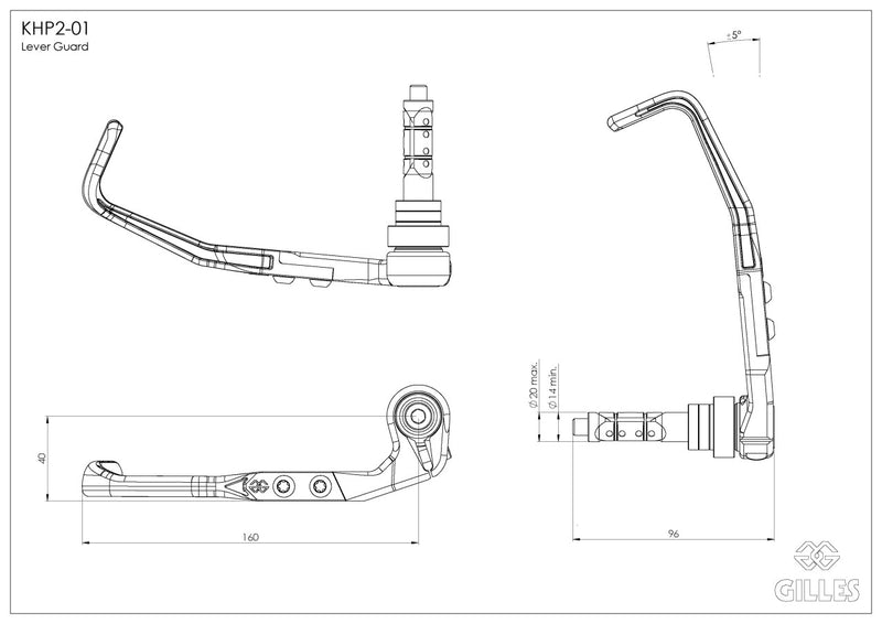 GILLES TOOLING Carbon Lever Guard - Clutch - Universal - Black - KHP2-01-BD