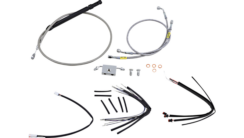 BURLY BRAND Control Kit - 14" Gorilla Handlebars - Softail '18-'24 - Stainless - B30-1243