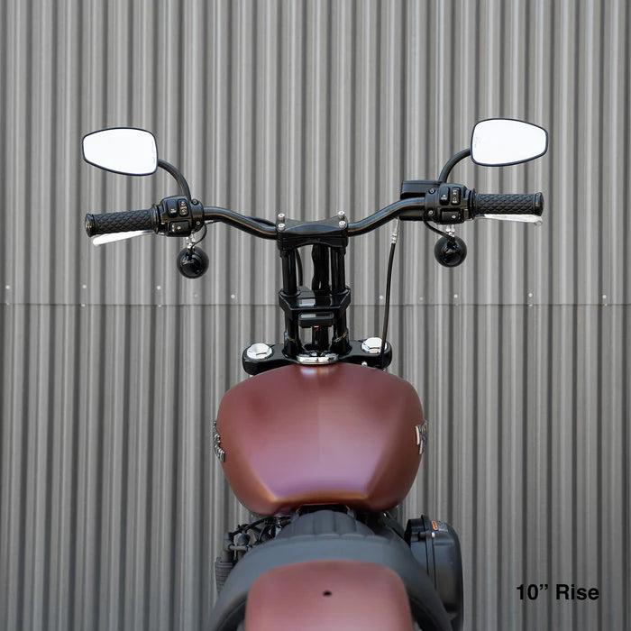 BILTWELL Risers - Murdock - 10" - Black 6403-201-10