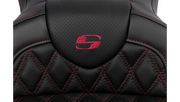 SADDLEMEN Roadsofa Seat - with Backrest - Wine Berry / Burgundy Stitch - FL '08-'23 A808-07R-182BUR - PartsOutlet.com.au