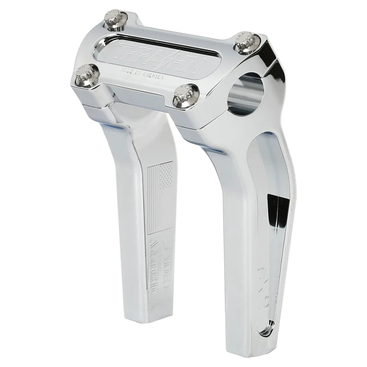 THRASHIN SUPPLY Risers - Pull Back - 6.5" - Chrome TSC-6525-3