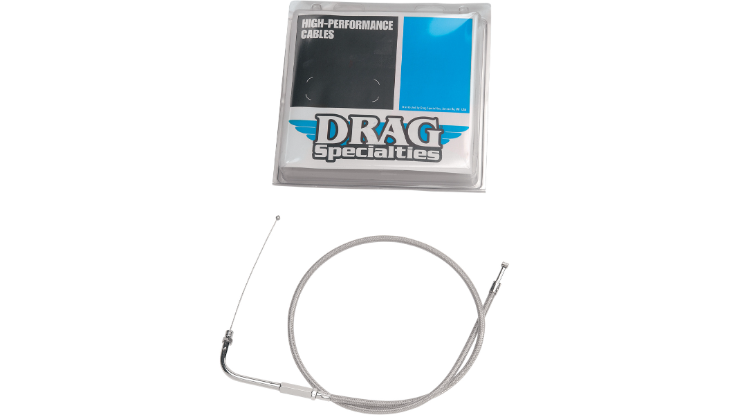 DRAG SPECIALTIES Idle Cable - Harley-Davidson 1996-2022 - 30-3/4" - Braided 5342500B