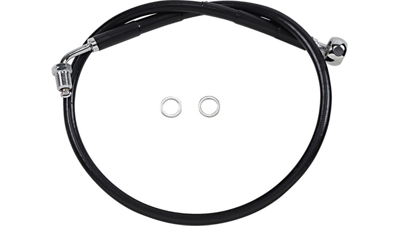 DRAG SPECIALTIES Brake Line - +4" - Black - '18-'20 Softail - 618601-4BLK