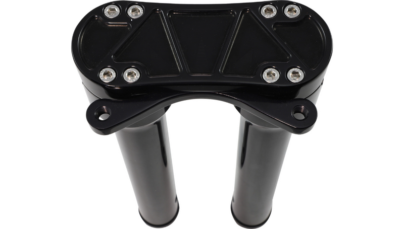 ACCUTRONIX Risers - Threaded - 12" - Gauge Mount - Black - Harley-Davidson '99-'21 - HR2212-MB