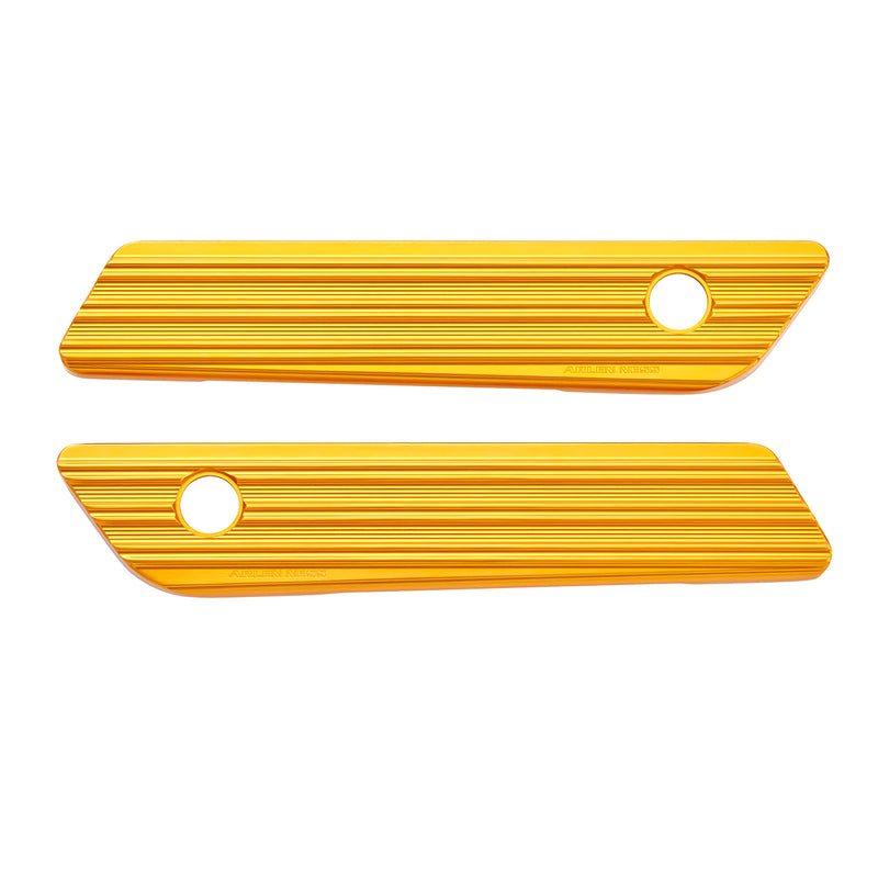 ARLEN NESS 10-GAUGE® SADDLEBAG LATCH COVERS, GOLD 14-UP FLT - 03-606 - PartsOutlet.com.au