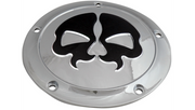 DRAG SPECIALTIES Split Skull Derby Cover - Harley-Davidson 2016-2024 - Chrome 78046 - PartsOutlet.com.au