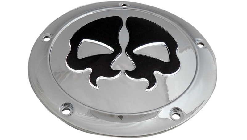 DRAG SPECIALTIES Split Skull Derby Cover - Harley-Davidson 2016-2024 - Chrome 78046 - PartsOutlet.com.au