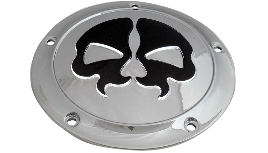 DRAG SPECIALTIES Split Skull Derby Cover - Harley-Davidson 2016-2024 - Chrome 78046 - PartsOutlet.com.au