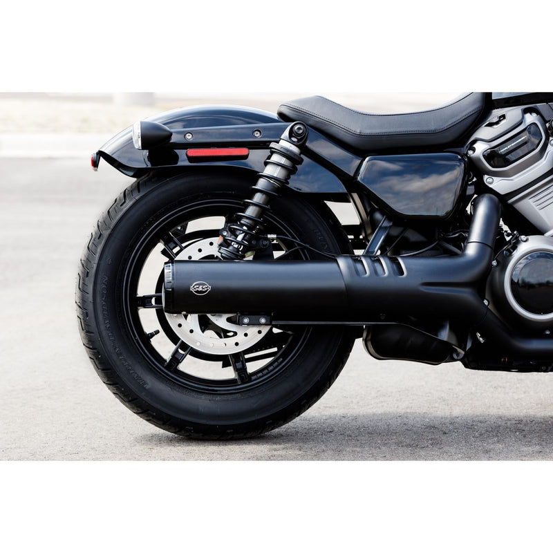 S&S CYCLE Grand National Nightster black 4.5" Slip-On muffler for '22-'25 Nightster - 550-1074