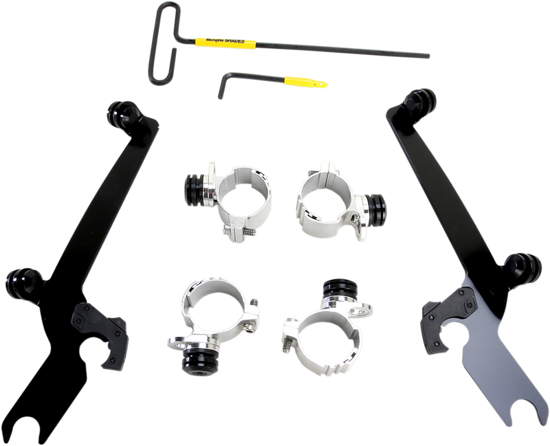 MEMPHIS SHADES Sportshield Trigger-Lock Mounting Kit - Black - XL883 2011-2019 - MEB2000 - PartsOutlet.com.au