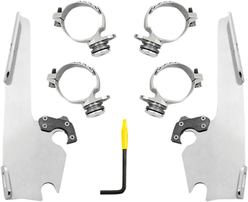 MEMPHIS SHADES Fats/Slim Mounting Kit - Polished - FXDL 2014-2017 - MEK2013 - PartsOutlet.com.au