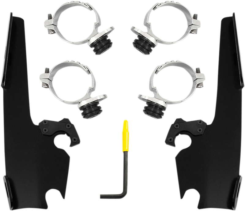 MEMPHIS SHADES Fats/Slim Mounting Kit - Black - FXDL 2014-2017 - MEB2013 - PartsOutlet.com.au