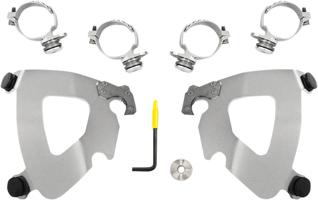 MEMPHIS SHADES Gauntlet Mounting Kit - Polished - FXDL 2014-2017 - MEK2014