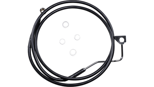 DRAG SPECIALTIES Brake Line - Front - Harley-Davidson 2014-2022 - ABS 614220-BLK - PartsOutlet.com.au