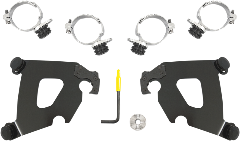MEMPHIS SHADES Cafe Mounting Kit - Black - FXDL 2014-2017 - MEB2015 - PartsOutlet.com.au