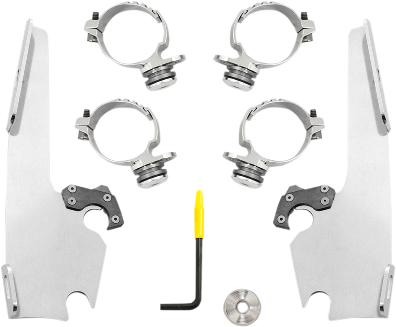 MEMPHIS SHADES Batwing - Mounting Kit - Polished - FXDL 2014-2017 - MEK2016 - PartsOutlet.com.au