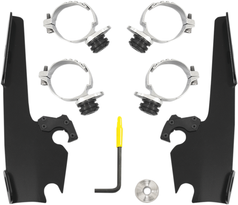 MEMPHIS SHADES Batwing - Mounting Kit - Black - FXDL Dyna Low Rider 2014-2017 - MEB2016 - PartsOutlet.com.au