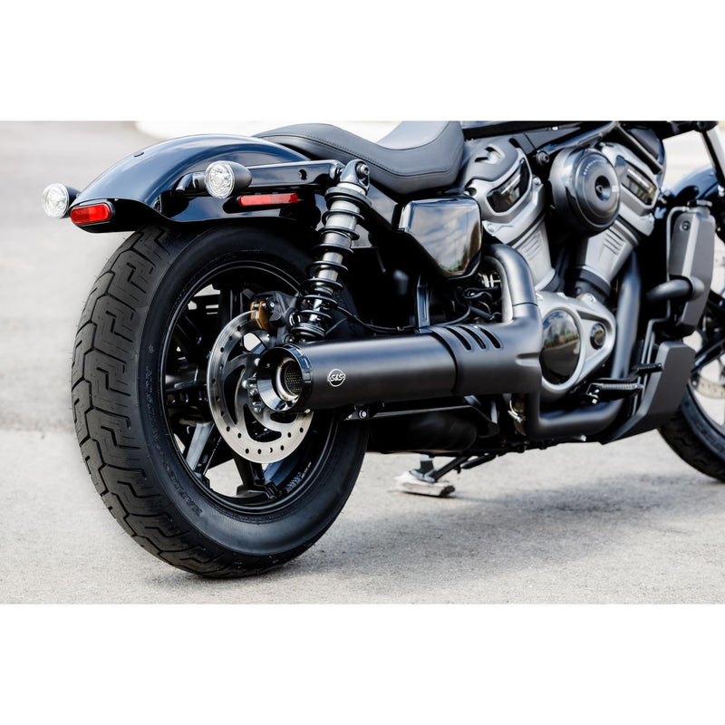 S&S CYCLE Grand National Nightster black 4.5" Slip-On muffler for '22-'25 Nightster - 550-1074