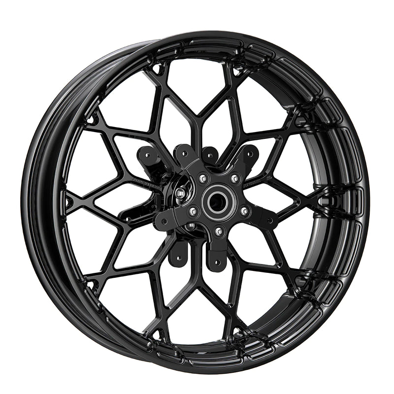 ARLEN NESS FAT FACTORY FORGED WHEELS, BLACK - 18x5.5" - Front - FL '08-'24 - 91-650