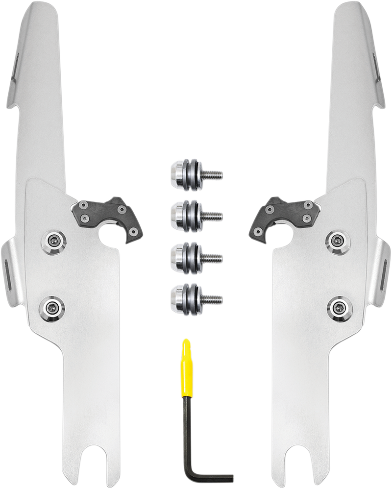MEMPHIS SHADES Batwing Fats/Slim Mounting Kit - Polished - FLHRS/XS 2004-2024 - MEK2041 - PartsOutlet.com.au