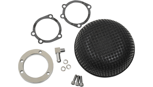 DRAG SPECIALTIES Bob Air Cleaner - Black - Harley-Davidson 1988-2017 - CV/Delphi 14-0110CVSB - PartsOutlet.com.au